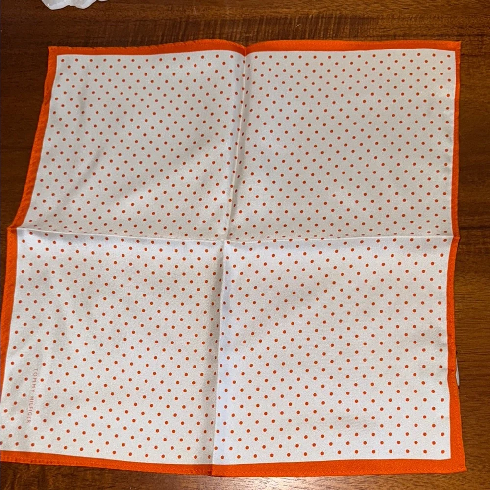 Orange Polka Dot Handkerchief